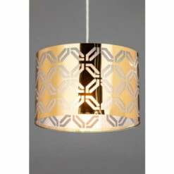 BHS Lighting Metallic Lasered Easy Fit Light Shade For Unisex