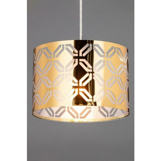 BHS Lighting Metallic Lasered Easy Fit Light Shade For Unisex 1 BHS Lighting Metallic Lasered Easy Fit Light Shade For Unisex