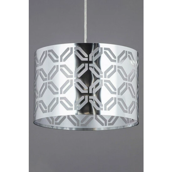 BHS Lighting Metallic Lasered Easy Fit Light Shade For Unisex 2 BHS Lighting Metallic Lasered Easy Fit Light Shade For Unisex - Image 2
