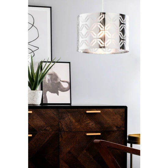 BHS Lighting Metallic Lasered Easy Fit Light Shade For Unisex 4 BHS Lighting Metallic Lasered Easy Fit Light Shade For Unisex - Image 4