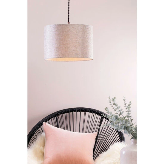 BHS Lighting Metallic Linen Easy Fit Light Shade For Unisex 4 BHS Lighting Metallic Linen Easy Fit Light Shade For Unisex - Image 4