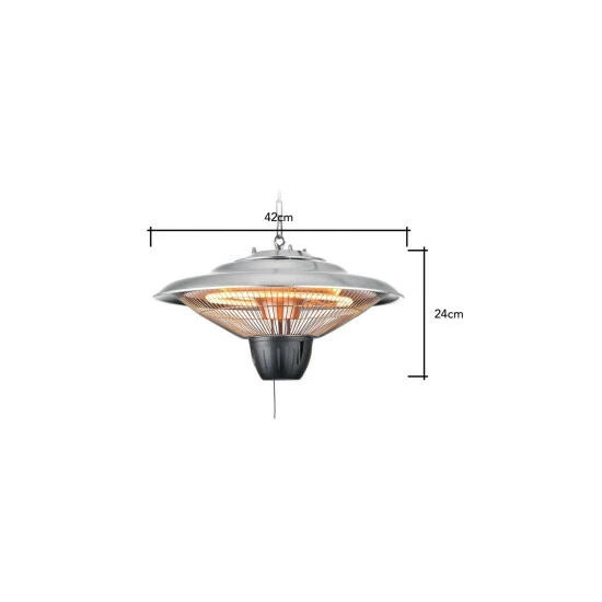 BHS Lighting 1500W Ceiling Pendant Patio Heater For Unisex 5 BHS Lighting 1500W Ceiling Pendant Patio Heater For Unisex - Image 5