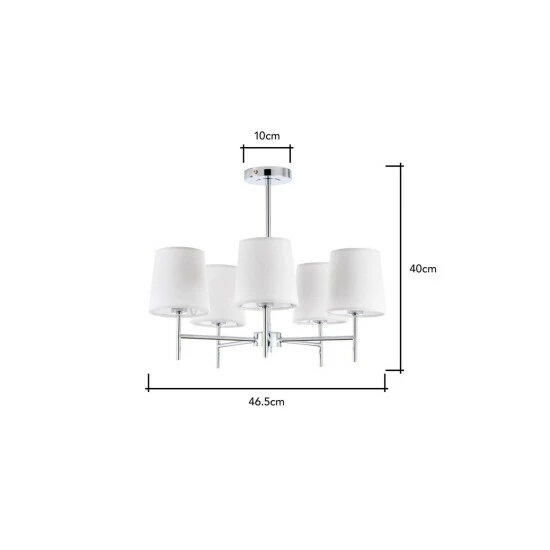 BHS Lighting Mira Semi Flush Ceiling Light For Unisex 5 BHS Lighting Mira Semi Flush Ceiling Light For Unisex - Image 5