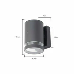 BHS Lighting Cinder Up And Down Wall Light With Sensor For Unisex -BHS Lighting Sales Store unnamed file 2044