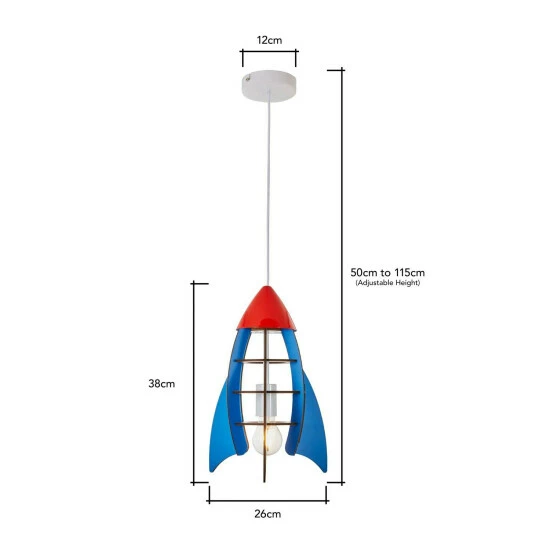 BHS Lighting Glow Rocket Ceiling Pendant Light For Unisex 5 BHS Lighting Glow Rocket Ceiling Pendant Light For Unisex - Image 5