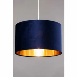 BHS Lighting Large Velvet Easy Fit Light Shade For Unisex