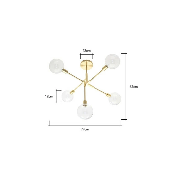 BHS Lighting Hennock Flush Ceiling Light For Unisex 5 BHS Lighting Hennock Flush Ceiling Light For Unisex - Image 5