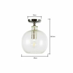BHS Lighting Alfie Bobble Glass Flush Ceiling Light For Unisex -BHS Lighting Sales Store unnamed file 2456