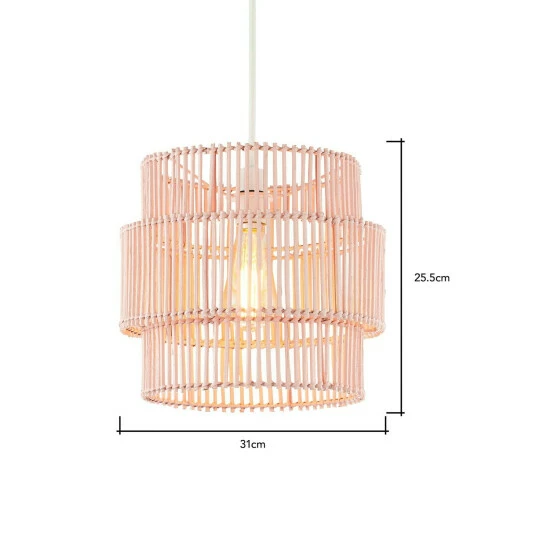 BHS Lighting Rattan Easy Fit Light Shade For Unisex 5 BHS Lighting Rattan Easy Fit Light Shade For Unisex - Image 5