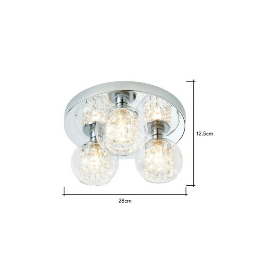 BHS Lighting Lucia Flush Ceiling Light For Unisex 5 BHS Lighting Lucia Flush Ceiling Light For Unisex - Image 5