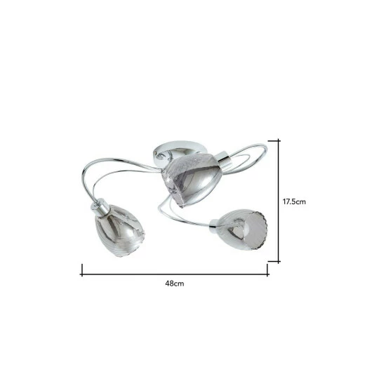 BHS Lighting Arya Semi Flush Ceiling Light For Unisex 5 BHS Lighting Arya Semi Flush Ceiling Light For Unisex - Image 5