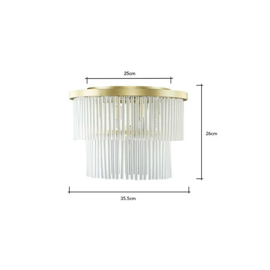 BHS Lighting Aubrey Flush Ceiling Light For Unisex 5 BHS Lighting Aubrey Flush Ceiling Light For Unisex - Image 5
