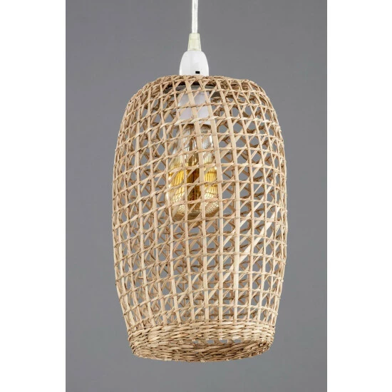BHS Lighting Small Woven Rattan Easy Fit Light Shade For Unisex 2 BHS Lighting Small Woven Rattan Easy Fit Light Shade For Unisex - Image 2