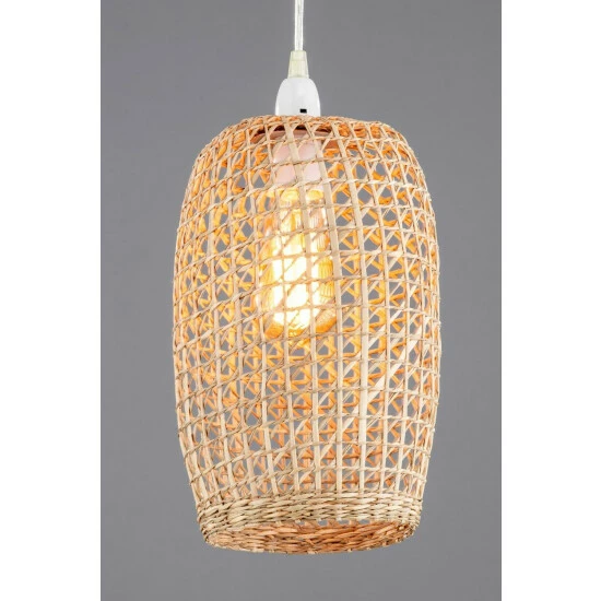 BHS Lighting Small Woven Rattan Easy Fit Light Shade For Unisex 6 BHS Lighting Small Woven Rattan Easy Fit Light Shade For Unisex - Image 6