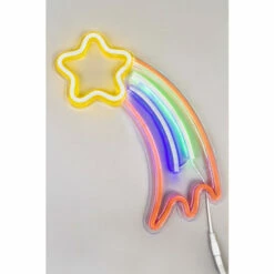 BHS Lighting Glow Shooting Star Neon Wall Light For Unisex