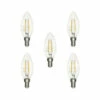BHS Lighting Pack Of 5 4W 5 E14 Small Edison Screw Candle LED Bulb For Unisex
