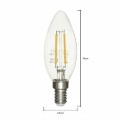 BHS Lighting Pack Of 5 4W 5 E14 Small Edison Screw Candle LED Bulb For Unisex -BHS Lighting Sales Store unnamed file 3569