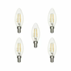 BHS Lighting Pack Of 5 4W 5 E14 Small Edison Screw Candle LED Bulb For Unisex -BHS Lighting Sales Store unnamed file 3570