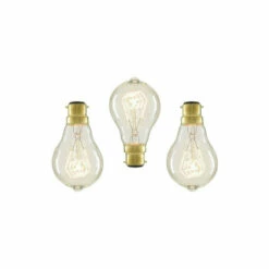 BHS Lighting Pack Of 3 40W B22 Bayonet Cap GLS Bulb For Unisex