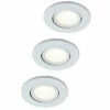 BHS Lighting Ruva 3 Pack Circular Fire Rated Spot Light For Unisex