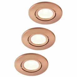 BHS Lighting Ruva 3 Pack Circular Fire Rated Spot Light For Unisex