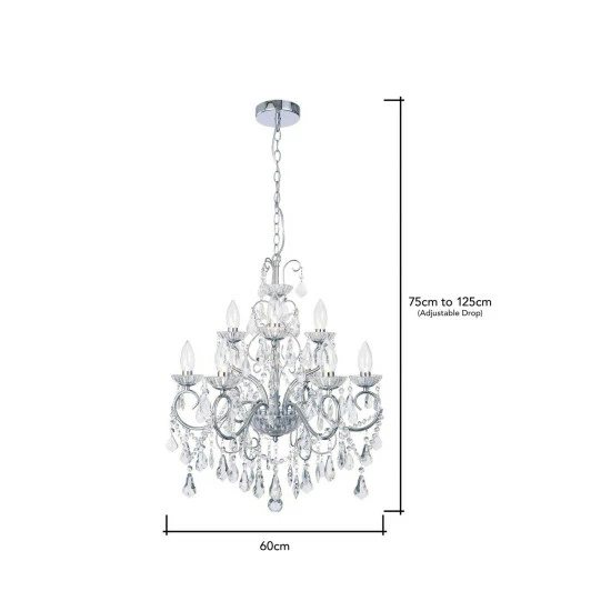BHS Lighting Large Daphne Chandelier For Unisex 4 BHS Lighting Large Daphne Chandelier For Unisex - Image 4