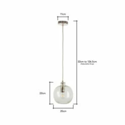 BHS Lighting Alfie Bobble Glass Ceiling Pendant Light For Unisex -BHS Lighting Sales Store unnamed file 4782