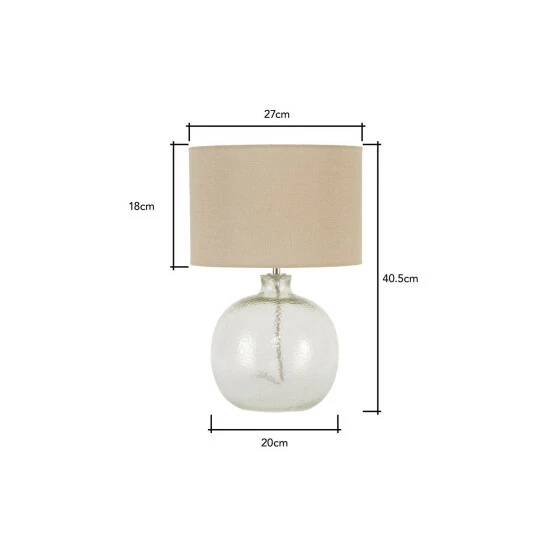 BHS Lighting Alfie Bobble Glass Table Lamp For Unisex 5 BHS Lighting Alfie Bobble Glass Table Lamp For Unisex - Image 5