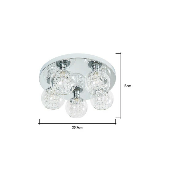 BHS Lighting Lucia Flush Ceiling Light For Unisex 5 BHS Lighting Lucia Flush Ceiling Light For Unisex - Image 5