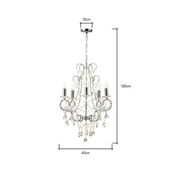 BHS Lighting Viola Chandelier For Unisex 4 BHS Lighting Viola Chandelier For Unisex - Image 4