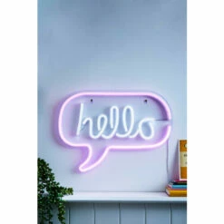 BHS Lighting Glow Hello Neon Wall Light For Unisex -BHS Lighting Sales Store unnamed file 5149