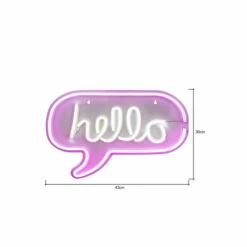 BHS Lighting Glow Hello Neon Wall Light For Unisex -BHS Lighting Sales Store unnamed file 5150
