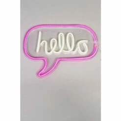 BHS Lighting Glow Hello Neon Wall Light For Unisex -BHS Lighting Sales Store unnamed file 5151