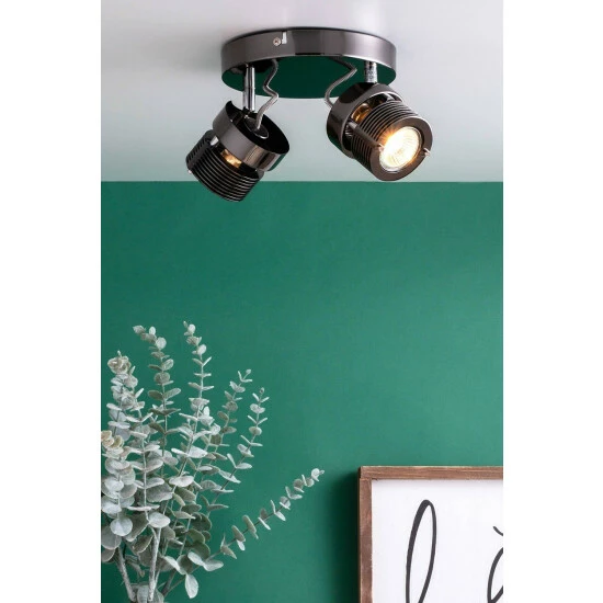 BHS Lighting Twin Lucas Plate Spotlight Ceiling Light For Unisex 4 BHS Lighting Twin Lucas Plate Spotlight Ceiling Light For Unisex - Image 4