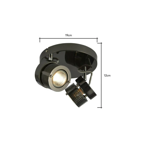 BHS Lighting Twin Lucas Plate Spotlight Ceiling Light For Unisex 5 BHS Lighting Twin Lucas Plate Spotlight Ceiling Light For Unisex - Image 5