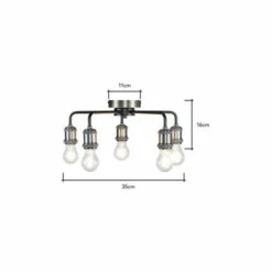 BHS Lighting Mario Large Flush Ceiling Light For Unisex -BHS Lighting Sales Store unnamed file 545