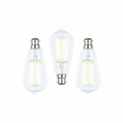 BHS Lighting Pack Of 3 6W B22 Bayonet Cap Tear Drop Bulb For Unisex