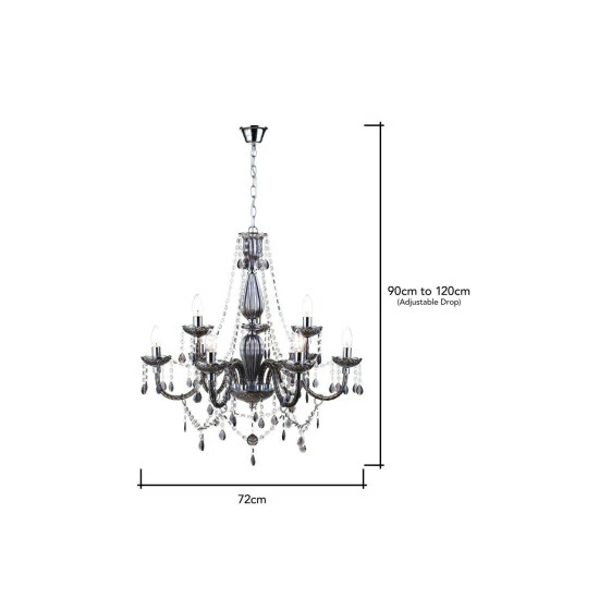 BHS Lighting Charlotte Chandelier For Unisex 5 BHS Lighting Charlotte Chandelier For Unisex - Image 5