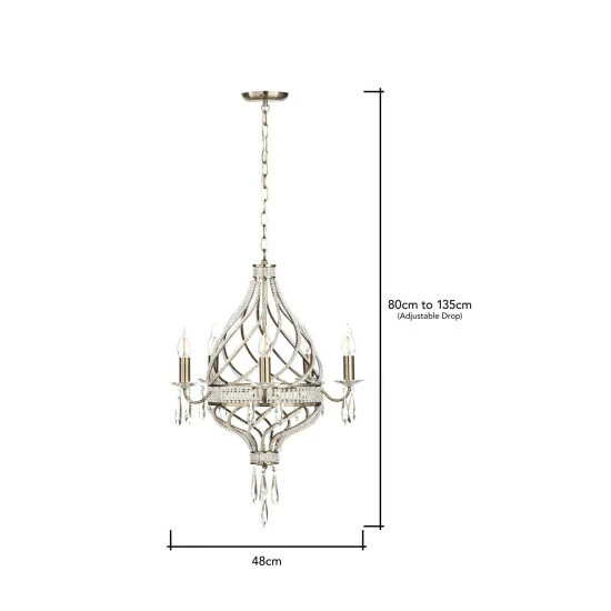 BHS Lighting Evelyn Chandelier For Unisex 6 BHS Lighting Evelyn Chandelier For Unisex - Image 6