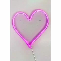 BHS Lighting Glow Heart Neon Wall Light For Unisex