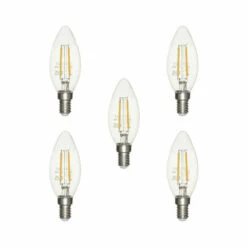 BHS Lighting Pack Of 5 4W 5 E14 Small Edison Screw Candle LED Bulb For Unisex